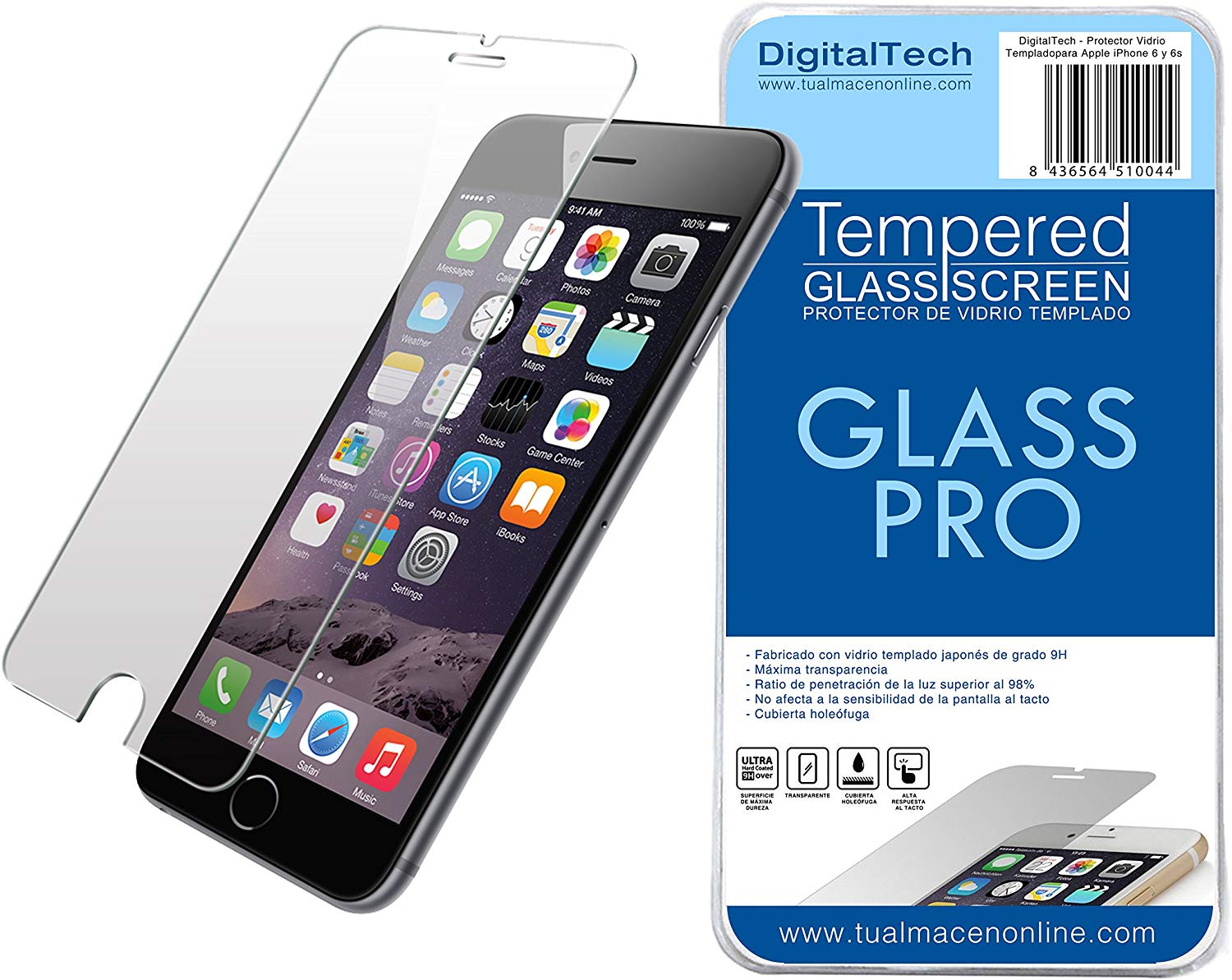 Protector de pantalla de vidrio templado GoTo para Apple iPhone SE