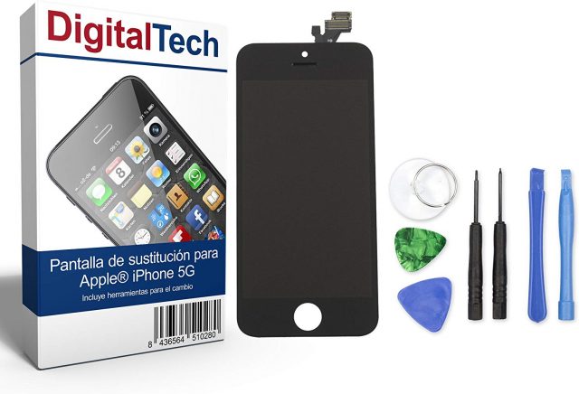 Pantalla táctil de reemplazo color negro para Apple® iPhone 5/5G con Herramientas